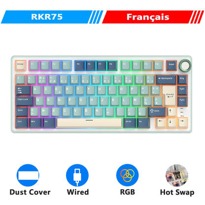 Keyboard Mechanical R75 Gasket 80Key RGB Hot Swap Spanish