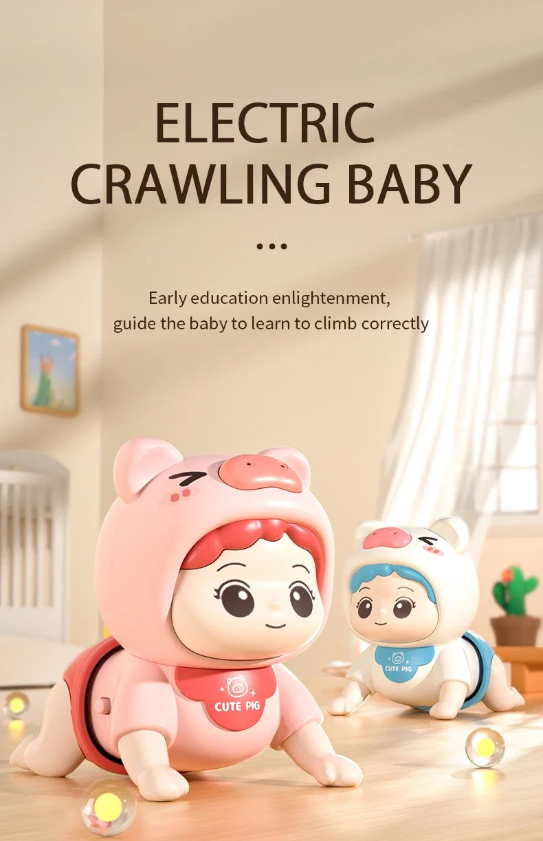 Crawling Baby Guide Toy Newborn Sensory Toys Music Aid