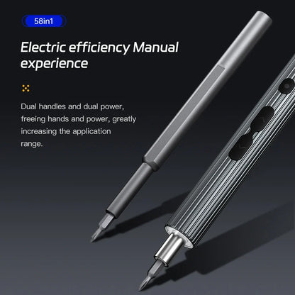 Motor-Driven Screwdriver 58-In-1 Battery-Powered Accurate Repair Kit Cordless Travel-Friendly Tech Repair Fall 2025 Magnetic