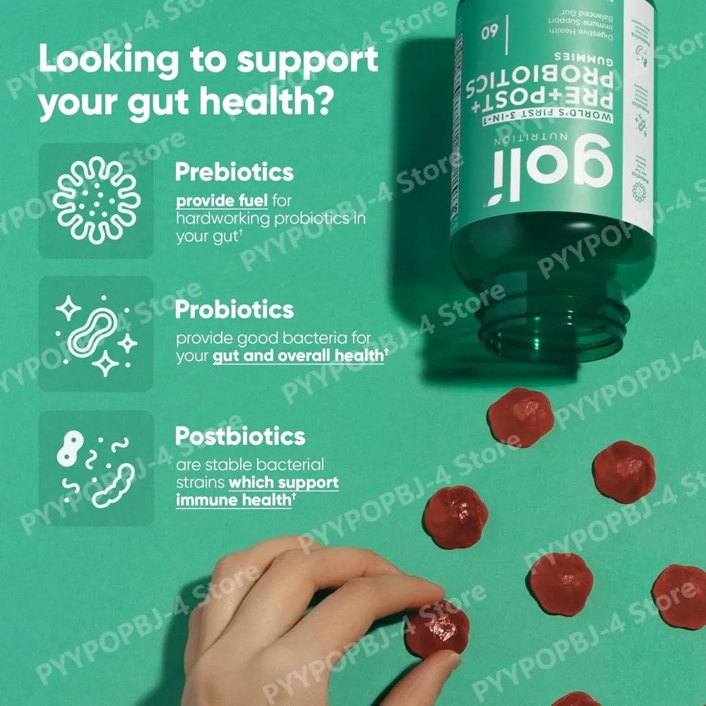 Gummies Probiotic 3-In-1 Formula Vegan Postbiotic Prebiotic Digestive Health Support Fall 2026 Wellness Trend