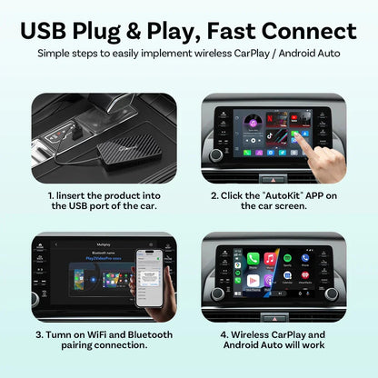 CarPlay Box Cordless AI Car Adapter Built In YouTube Netflix Android Auto 5G WiFi Fall 2025 For Most Cars