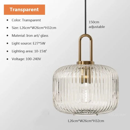 Japandi Glass Pendant Light Japanese Scandinavian Hanging Lamp Warm