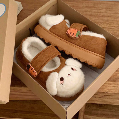 Plush Women’s Cat Slippers - Cat-Face Design, Plush Lining, Cozy Indoor Lounging
