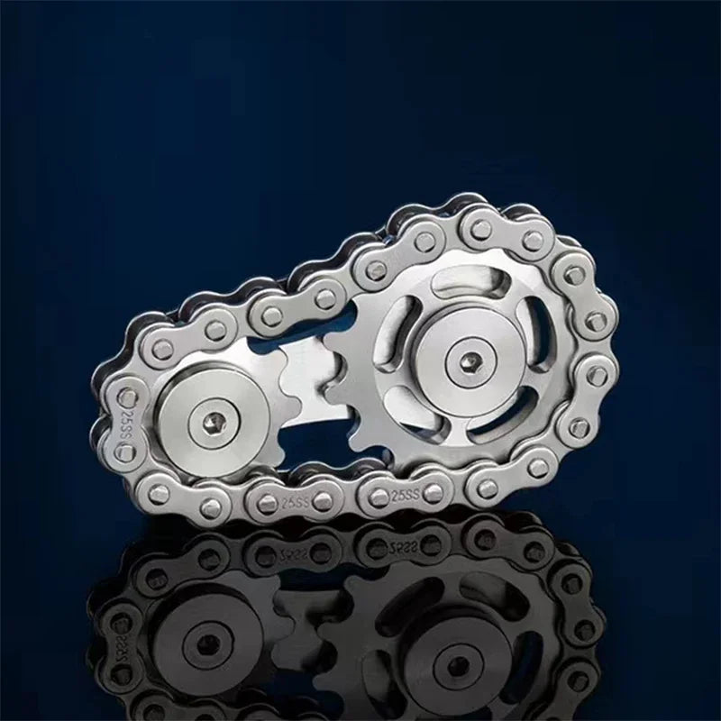 Spinner Fidget Metal Chain Gear EDC Rainbow Focus Toy