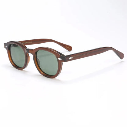Sunglasses Polarized Vintage Round Acetate Frame Summer 2026 Driving Glare Reduction Gift Idea