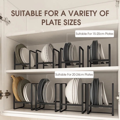 Rack Plate Countertop Dish Organizer Metal Layered Drain