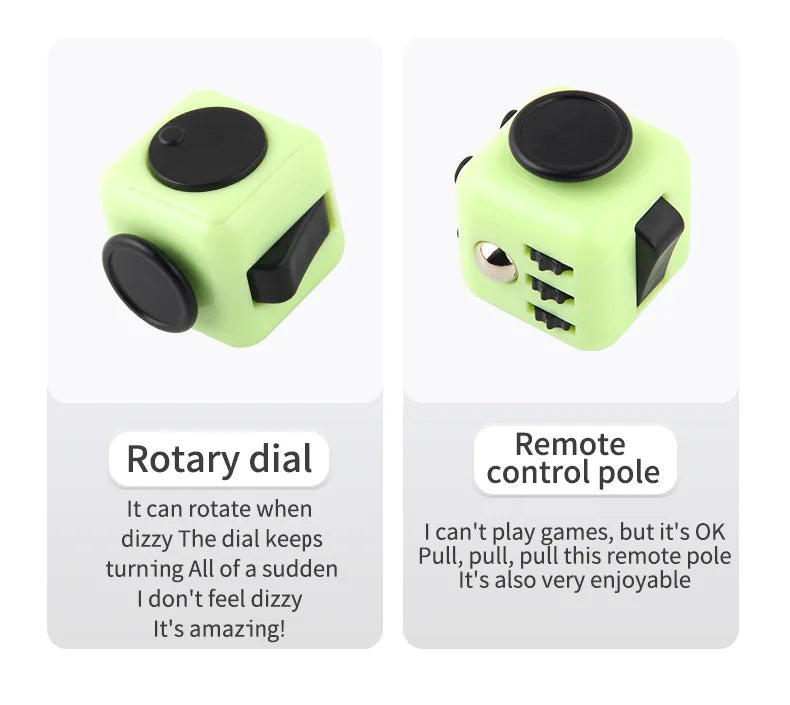 Cube Fidget Antistress Spinner Toy Sensory Stress Relief