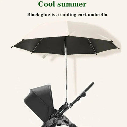 Stroller Umbrella 360 Degree Flexible Sunshade Canopy Summer 2025 UV Rain Protection Water-Resistant Travel-Friendly