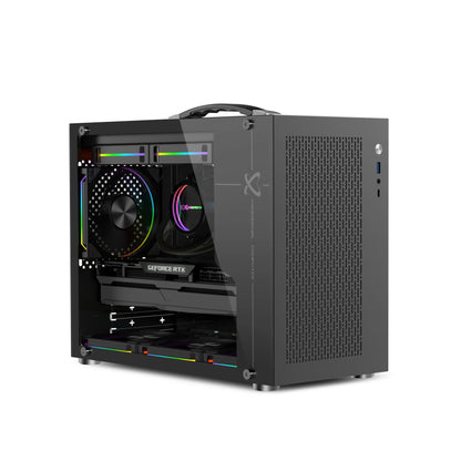 ITX Mini PC Case Transparent Side 240mm Water Cooling