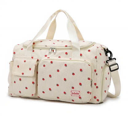 Travel Corduroy Tote Bag Large Capacity Carry On With Shoe Compartment Summer Travel 2026 Duffle