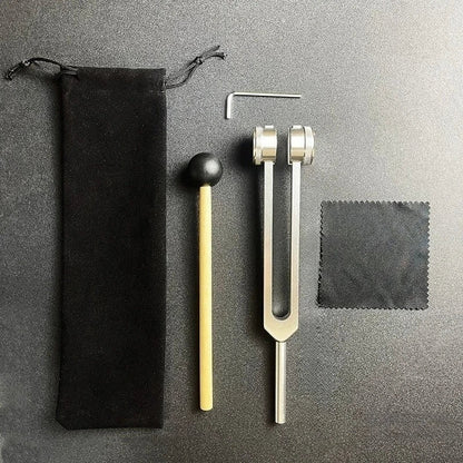 Chakra Healing Tuning Fork Kit 128Hz 512Hz - Aluminum Alloy Sound Therapy Tools for Yoga and Meditation