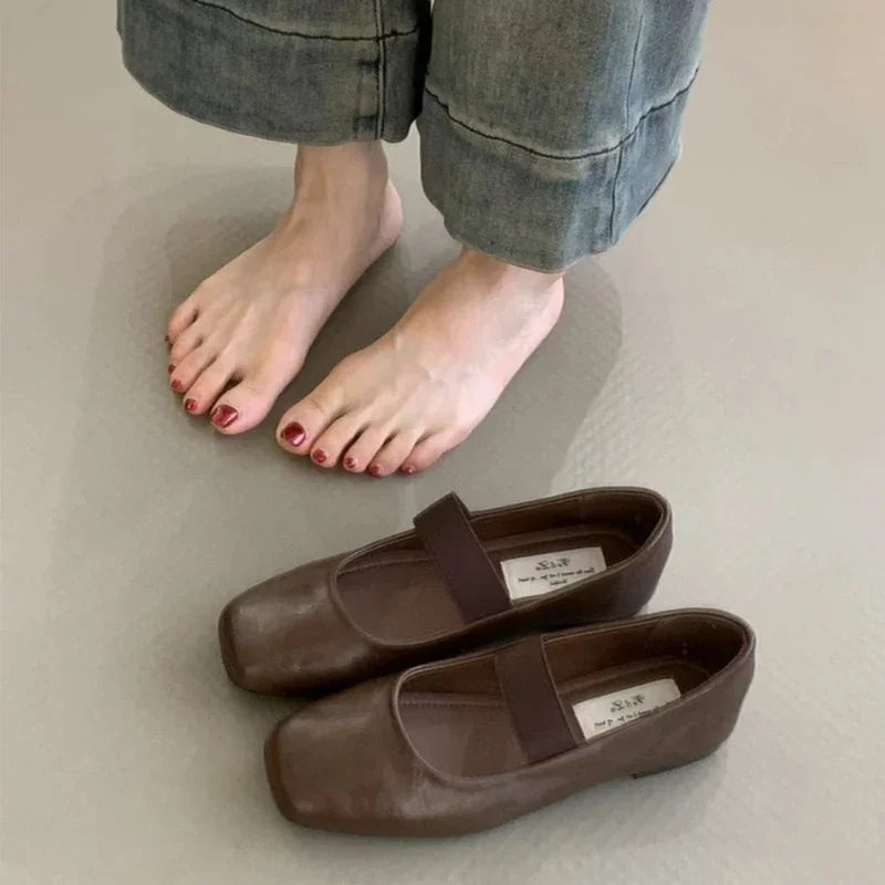 Women’s Supportive Ballet Flats - Square Toe Mary Jane