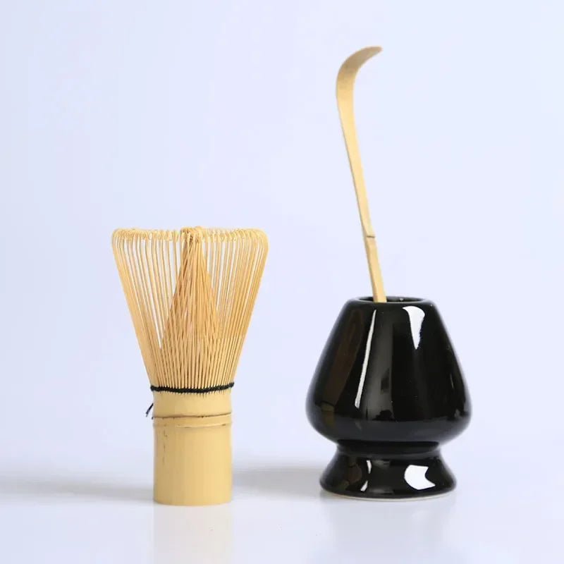 Matcha Whisk Bamboo Tea Kit With Stand Spoon Handmade