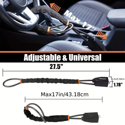3-Key Anti-Theft Security Device 2026 – Universal Car Steering Wheel Lock with Seatbelt Buckle