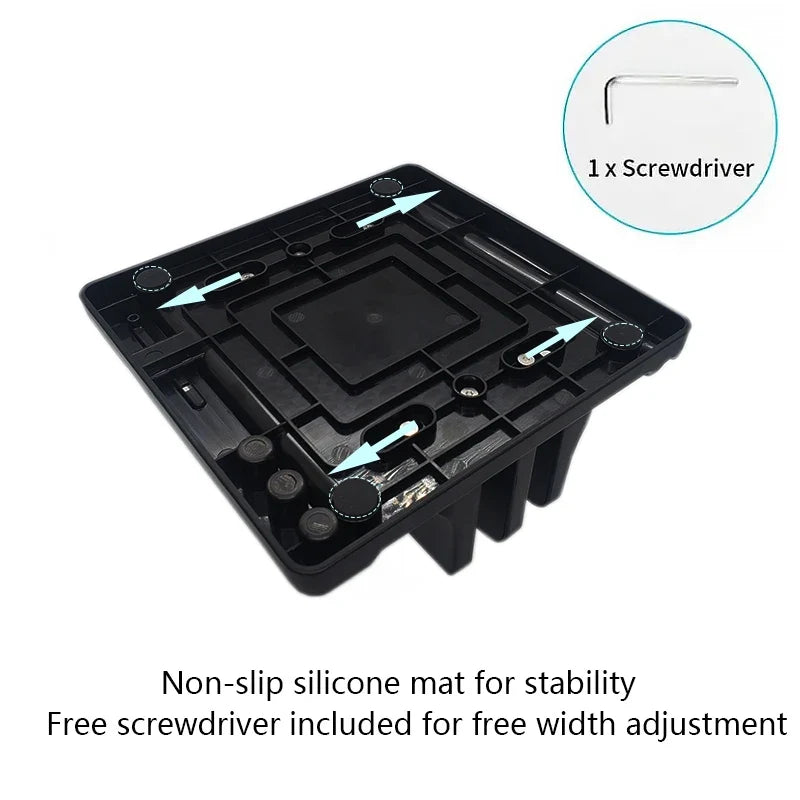 Vertical Laptop Stand with Flexible Width - Space-Saving Computer Accessories for Office Desks