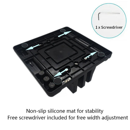 Vertical Laptop Stand with Flexible Width - Space-Saving Computer Accessories for Office Desks