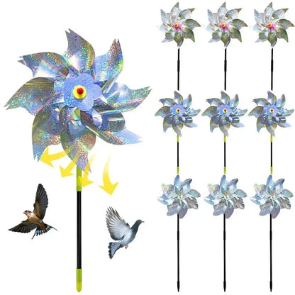 Repeller Bird Reflective Windmill Pinwheels 5 Pack Garden Deterrents For Yard And Orchard Backyard 2026 Eco-Friendly