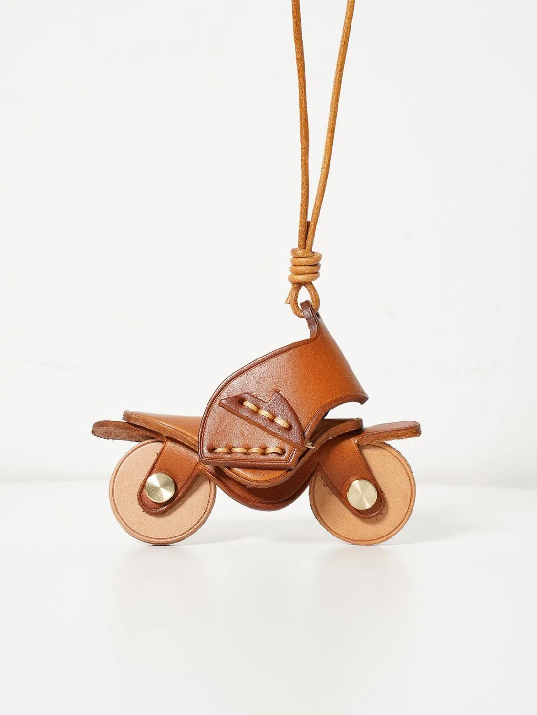 Motorcycle Leather Keychain Mini Bag Pendant Vintage