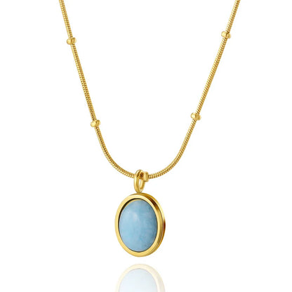 Layered2026 Edition Gold Tone Necklace Kit With Resin Stone Pendants Boho Statement Jewelry Gift Idea Fall