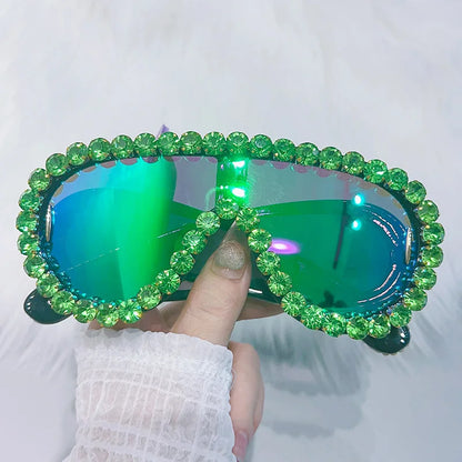 Sunglasses2026 Edition White Frame Oversized Wave Mask Goggles Y2K Punk Steampunk Eyewear TikTok Viral