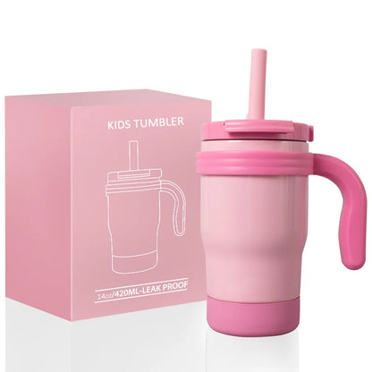 Thermos Kids Bottle 420ML Stainless Steel Insulated Tumbler With Handle And Straw, Christmas 2025 Gift