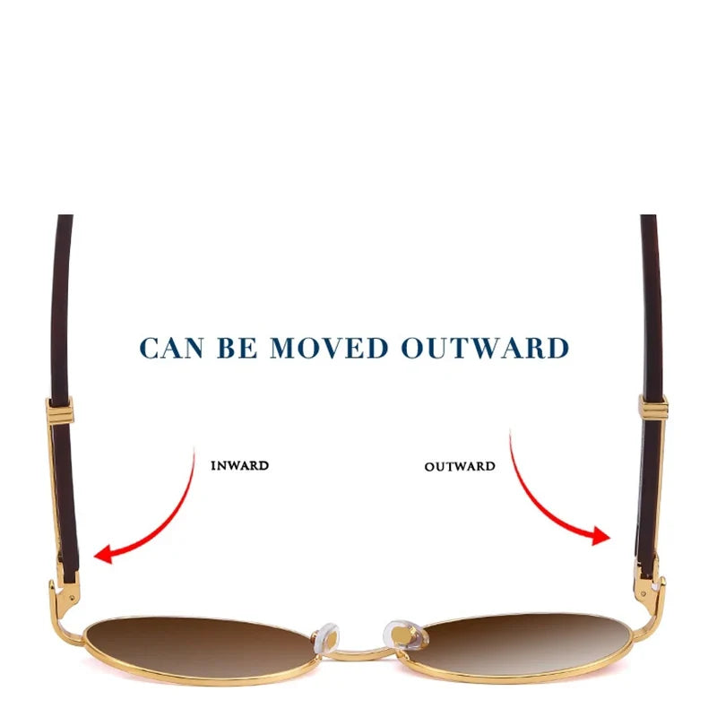 Fashion Wooden Sunglasses For Women & Men - Vintage Oval Designer Glasses, UV Protection
