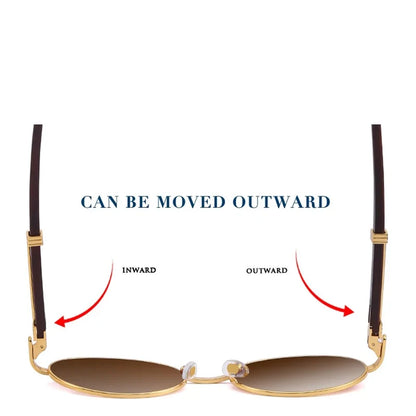 Fashion Wooden Sunglasses For Women & Men - Vintage Oval Designer Glasses, UV Protection