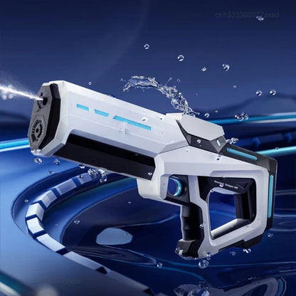 Water Blaster Cordless Dual Motor-Driven Water Gun Large Capacity 8m Range Burst Mode Summer 2025 Beach Kids Toy