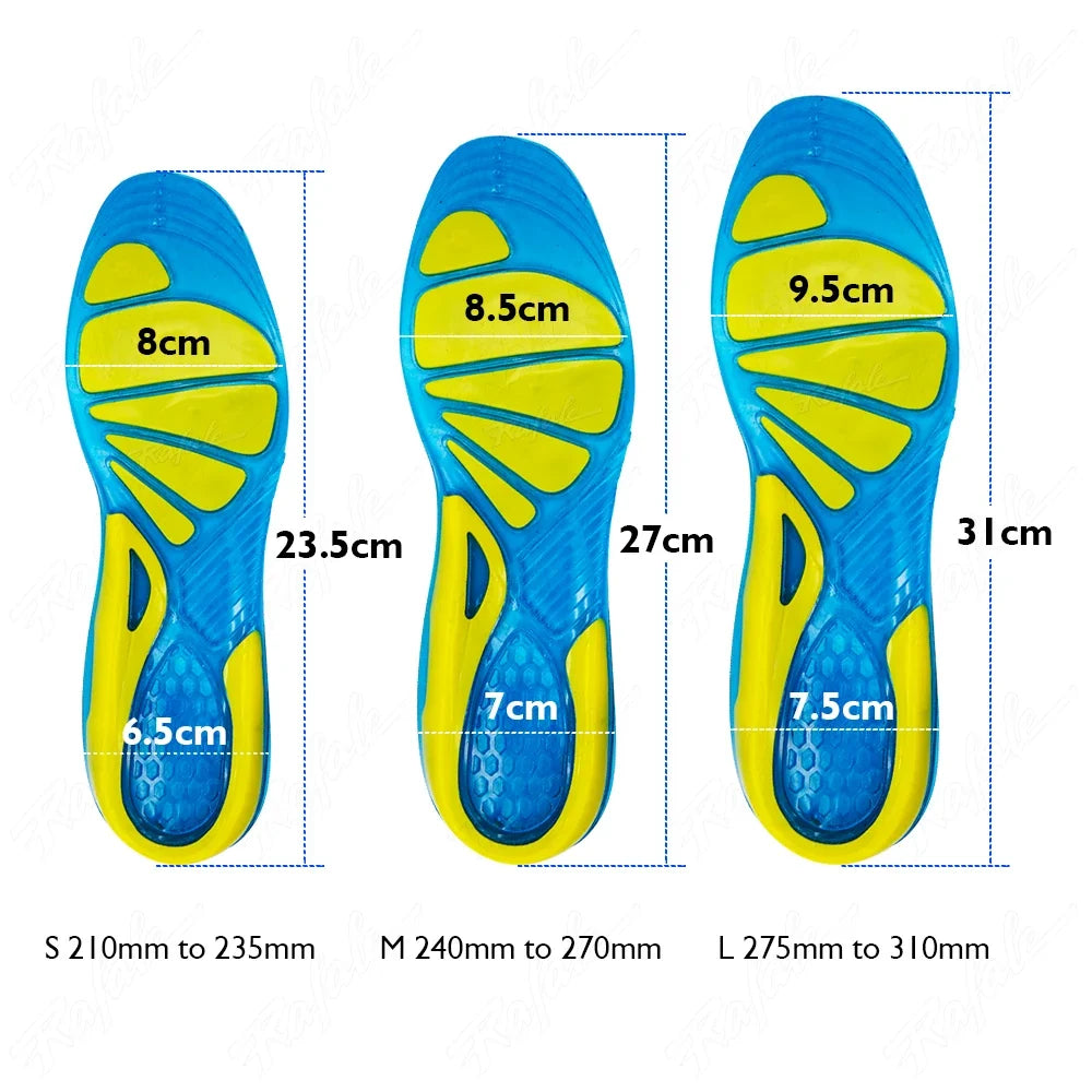 Non Gel Slip Shoe Insoles Silicone Massaging Orthotic Plantar Fascia Insole