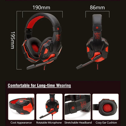 Gaming Headset Wired Noise Cancelling Microphone Flexible