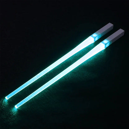 Luminous LED Lightsaber Chopsticks - Light Up Star Wars Party Tableware, Fun Kitchenware for Kids