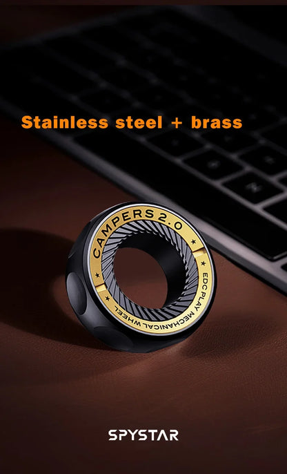 Ratchet Magnetic Fidget Ring Stainless Steel EDC Gift