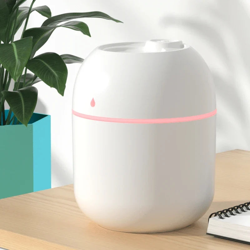 Travel-Friendly USB Ultrasonic Air Mini Humidifier Diffuser with LED Lamp - Car Purifier Aroma Mist Maker for Household & Travel
