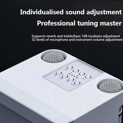 Bluetooth2025 Edition Speaker Karaoke System Travel-Friendly Cordless 10W With 2 Microphones Outdoor Party Sound Fall