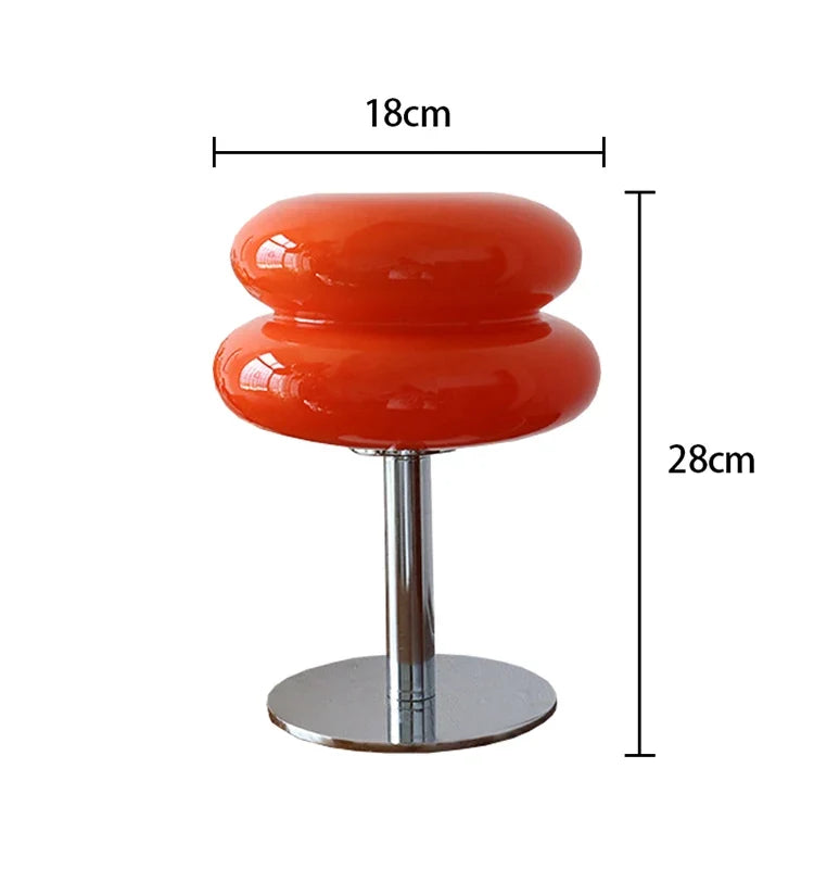 Glass Macaron Table Lamp Trichrome Night Light Eye Guard
