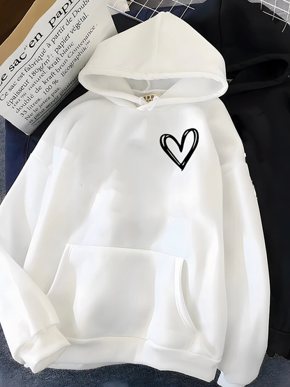 Relaxed Pullover, Cotton, Casual – Plush Cozy Women's Hoodie