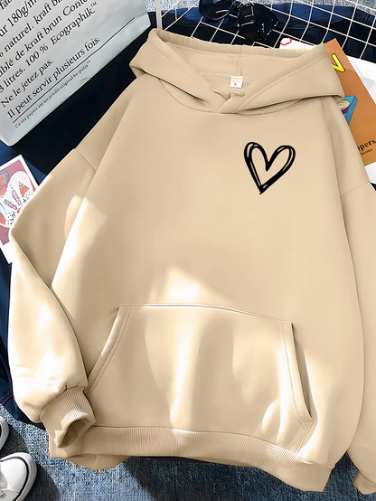Relaxed Pullover, Cotton, Casual – Plush Cozy Women's Hoodie