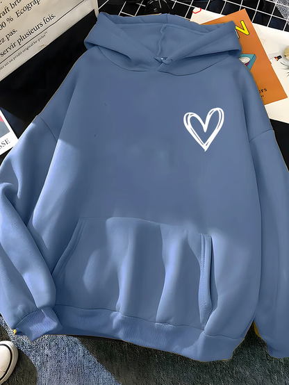 Relaxed Pullover, Cotton, Casual – Plush Cozy Women's Hoodie