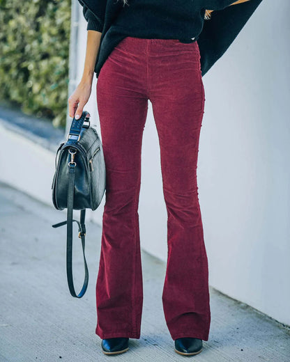 High Waist Flare Pants for Women, Comfortable Summer Leggings in Black, Blue, Pink, Red - Soft, Stylish, Durable Fit-4