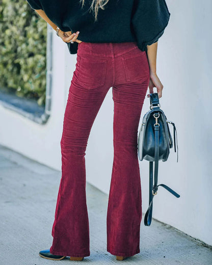 High Waist Flare Pants for Women, Comfortable Summer Leggings in Black, Blue, Pink, Red - Soft, Stylish, Durable Fit-5