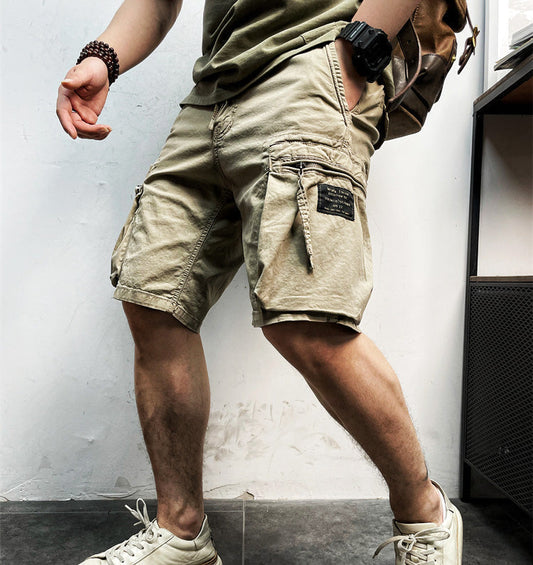 Men's Cargo Shorts with Pockets, Comfortable Cotton-Elasthan Blend for Outdoor Adventures, EU Standard Sizes-1