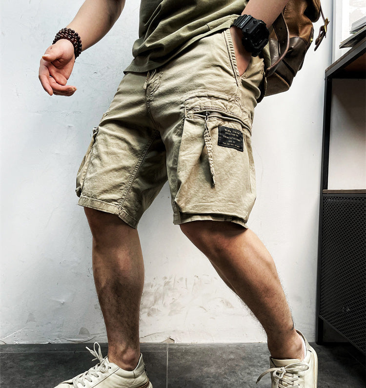 Variant image for Men's Cargo Shorts with Pockets, Comfortable Cotton-Elasthan Blend for Outdoor Adventures, EU Standard Sizes-1