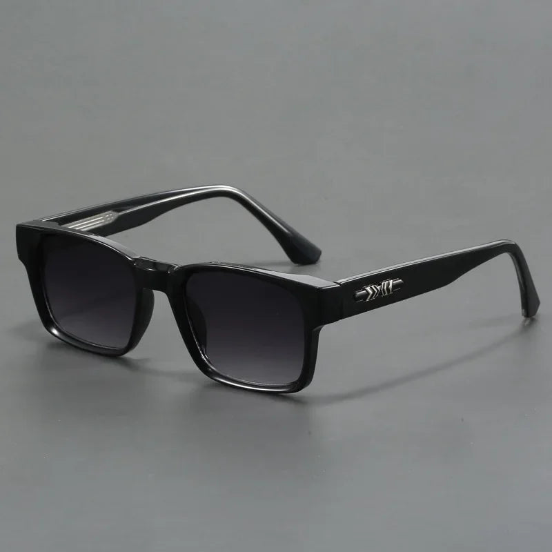 mirror lens, anti-mist outdoor driving shades, wide coverage – Men's square frame sunglasses UV400