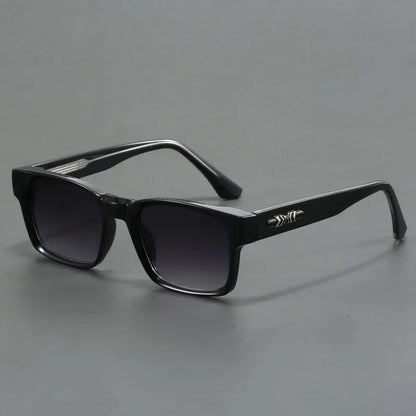 mirror lens, anti-mist outdoor driving shades, wide coverage – Men's square frame sunglasses UV400
