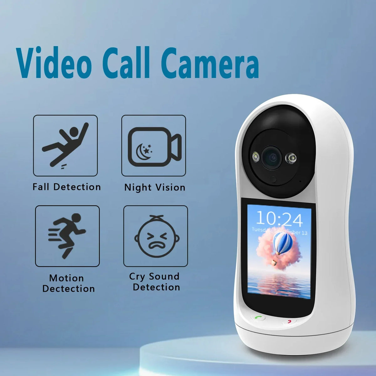 Baby2025 Edition Monitor 3MP PTZ With 2.8 Inch IPS Screen Video Call Baby Cry Detection Household Security Remote Monitoring