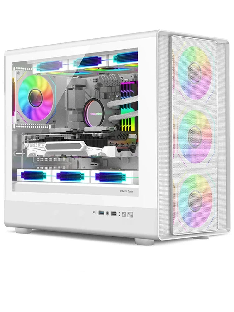 ITX Mini PC Case Tempered Glass 360mm Water Cooling
