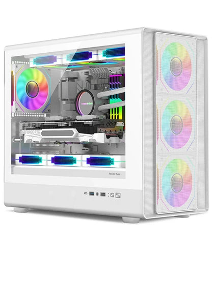 ITX Mini PC Case Tempered Glass 360mm Water Cooling