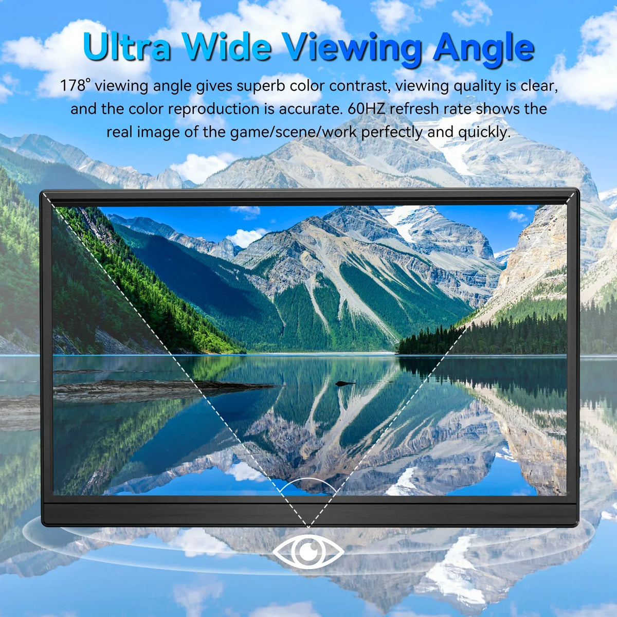Travel-Friendly 15.6 Inch 1080P Gaming Monitor 60Hz Second Screen
