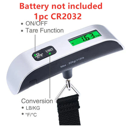 Luggage2026 Edition Scale Size S Digital LCD 50kg 110lb Hanging Travel Weighing Scale Travel-Friendly Travel Essential