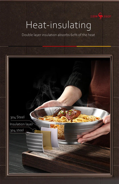 Steel Stainless Ramen Bowl 1.4L Insulating Christmas Gift